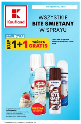 Bita śmietanka czekoladowa w sprayu promocja w Kaufland
