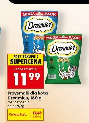 Przysmaki dla kota Dreamies promocja w Biedronka