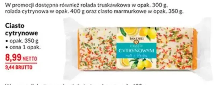 Ciasto cytrynowe promocja w Makro