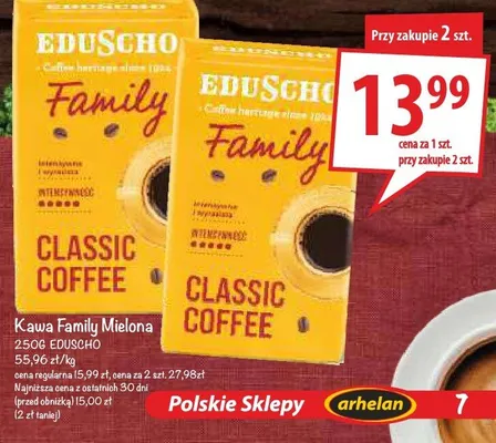Kawa Family Classic Coffee Mielona Eduscho promocja w Arhelan