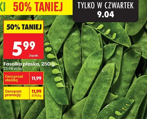 Fasolka płaska promocja w Biedronka
