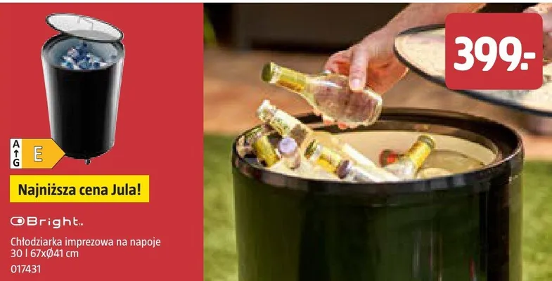 Chłodziarka imprezowa na napoje 30 l 67x Ø41 cm promocja w Jula