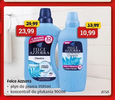 Koncentrat do płukania Felce Azzurra promocja w Drogeria Kosmyk