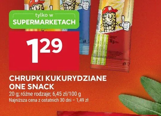 Chrupki kukurydziane Boramex One Snack Italiano promocja w Stokrotka
