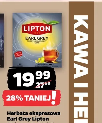 Herbata ekspresowa Earl Grey Lipton promocja w Netto