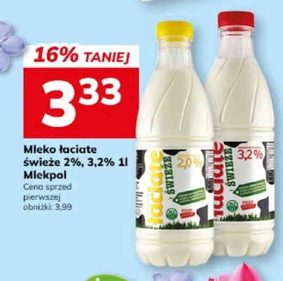 Mleko łaciate świeże 2%, 3.2% promocja w Hitpol