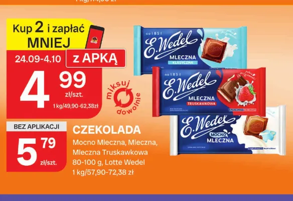 Czekolada mleczna E.Wedel promocja w Chorten