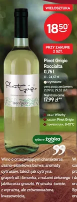Wino białe Pinot Grigio Roccialta wytrawne promocja w Żabka