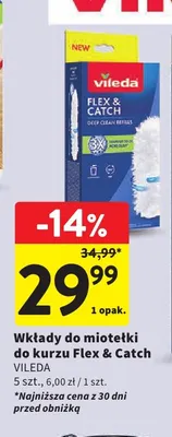 Wkłady do miotełki do kurzu Flex & Catch Vileda promocja w Intermarche