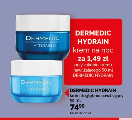 Krem dogłębnie nawilżający Dermedic Hydrain promocja w Ziko Dermo