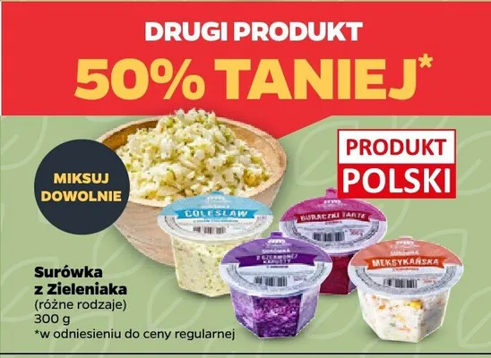 Surówka z Zieleniaka buraczki tarte polska promocja w Netto