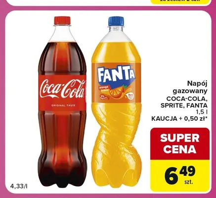 Napój gazowany Sprite promocja w Carrefour Market