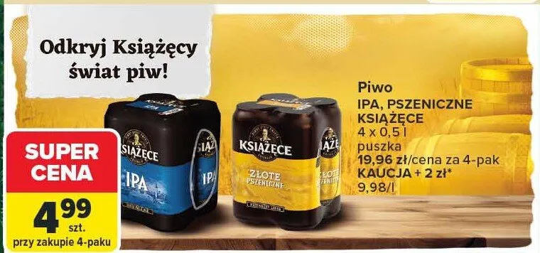 Piwo IPA, Pszeniczne Książęce promocja w Carrefour