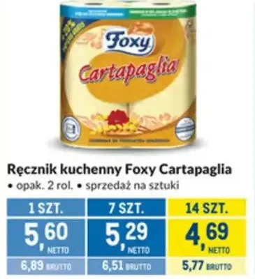 Ręcznik kuchenny Foxy Cartapaglia promocja w Makro