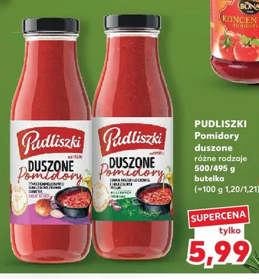 Pomidory duszone Pudliszki promocja w Kaufland