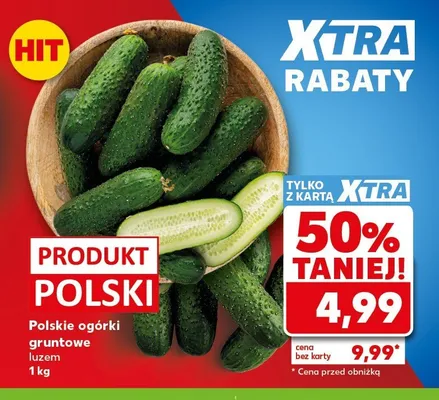 Ogórki gruntowe polskie luzem promocja w Kaufland