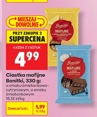 Ciastka mafijne o smaku śmietankowym Bonitki promocja w Biedronka