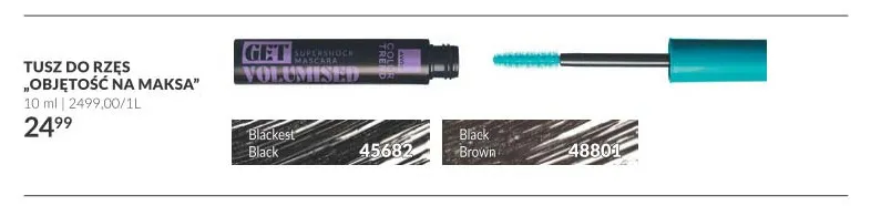 Tusz do rzęs Objętość na maksa Avon promocja w AVON