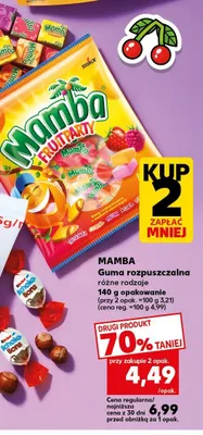 Guma rozpuszczalna Mamba Fruit Party promocja w Kaufland