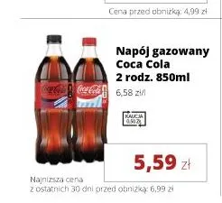 Napój gazowany Coca-Cola Zero Cukru promocja w Torimpex Toruńska Sieć Sklepów Spożywczych