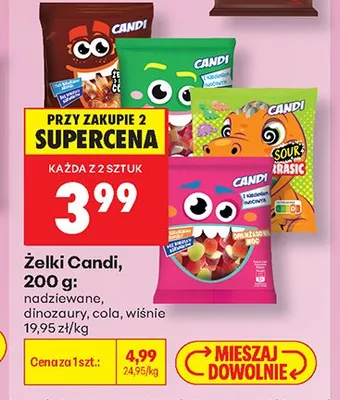 Żelki dinozaury Candi promocja w Biedronka