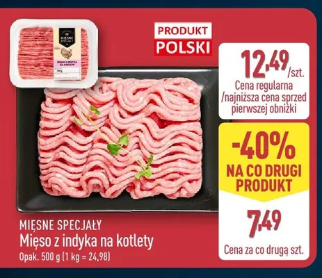 Mięso z indyka na kotlety Mięsne Specjały promocja w Aldi