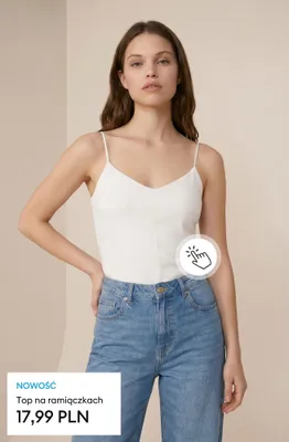 Top na ramiączkach promocja w Sinsay