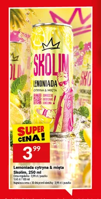 Lemoniada cytryna & mięta Skolim promocja w Twój Market