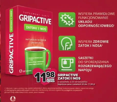 Suplement diety Gripactive Zatori i Nos promocja w Stokrotka