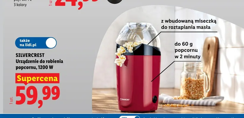 Urządzenie do robienia popcornu Silvercrest promocja w Lidl
