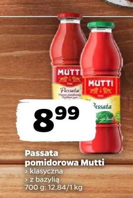 Passata pomidorowa z bazylią Mutti promocja w Netto