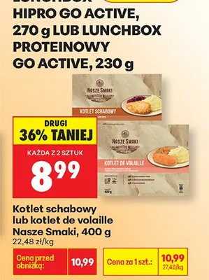 Kotlet schabowy lub kotlet de volaille Nasze Smaki, 400 g promocja w Biedronka
