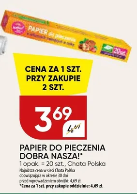Papier do pieczenia Dobra Nasza! promocja w Chata Polska