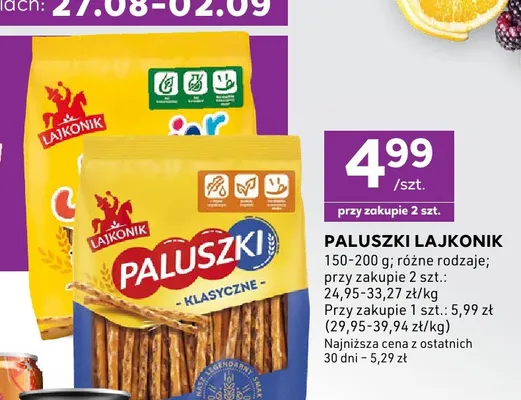 Paluszki klasyczne Lajkonik promocja w Stokrotka