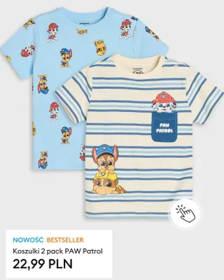 Koszulki PAW Patrol 2-pak promocja w Sinsay