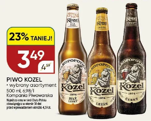 Piwo Kozel promocja w Chata Polska