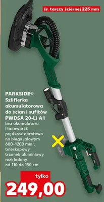 Szlifierka akumulatorowa do ścian i sufitów PWDSA 20-Li A1 promocja w Kaufland