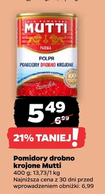 Pomidory drobno krojone Mutti promocja w Netto