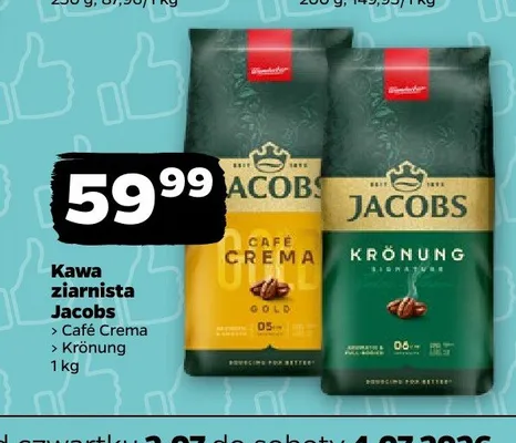 Kawa ziarnista Jacobs Krönung promocja w Netto