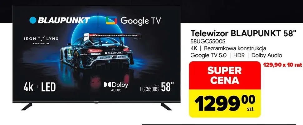 Telewizor Blaupunkt 58" 58UGC5500S promocja w Carrefour