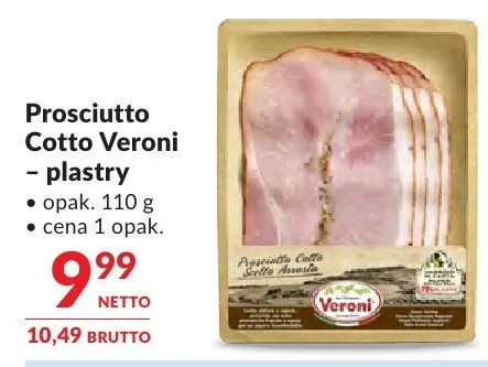 Prosciutto Cotto Veroni - plastry promocja w Makro