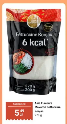 Makaron fettuccine konjac Asia Flavours promocja w Biedronka