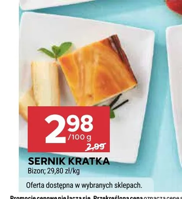 Sernik kratka Bizon promocja w Stokrotka