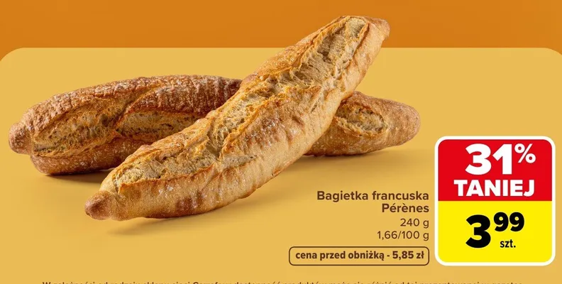 Bagietka francuska promocja w Carrefour Market