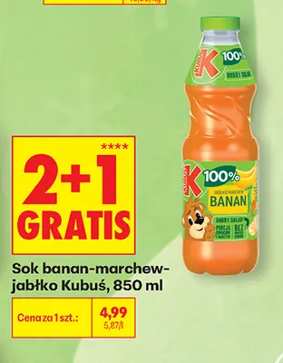 Sok marchew jabłko Kubuś baby promocja w Biedronka