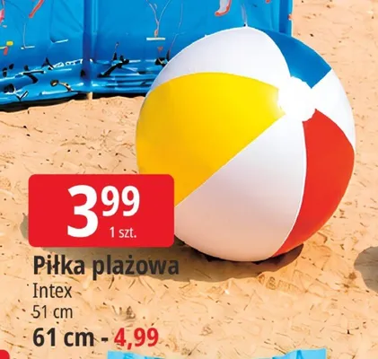 Piłka plażowa Intex 61 cm promocja w Leclerc