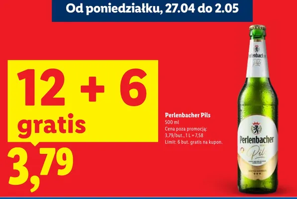 Piwo Perlenbacher Pils promocja w Lidl