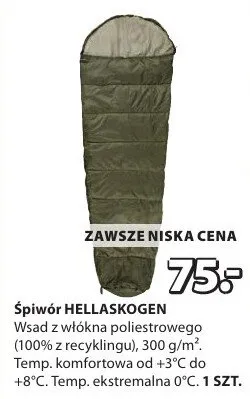 Śpiwór HELLASKOGEN promocja w Jysk
