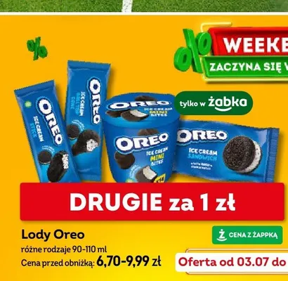 Lody Oreo kanapka promocja w Żabka