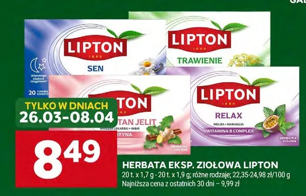 Herbata eksp. ziołowa promocja w Stokrotka